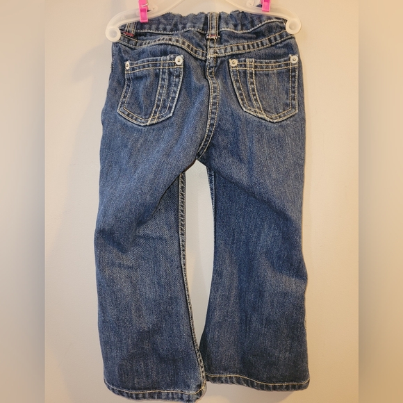 🐼 Vintage Gymboree Holiday Panda Jeans Adjustable Waist Button Detail Girls 3 - Picture 2 of 8